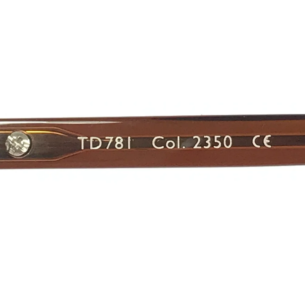Tom Davies Eyeglasses Frames TD781 Col. 2350 Transparent Brown Square 51-16-145